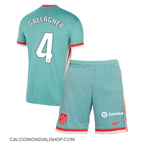 Maglie da calcio Atletico Madrid Conor Gallagher #4 Seconda Maglia Bambino 2024-25 Manica Corta (+ Pantaloni corti)